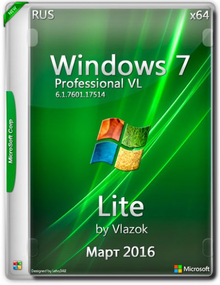   turbobit Windows 7 Professional VL SP1 x64 Lite by Vlazok v.03 (RUS) [2016]